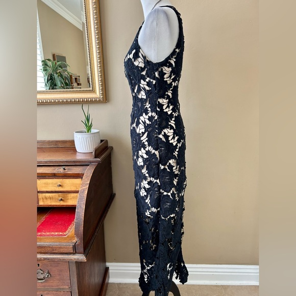 Keepsake The Label Black Lace True Love Maxi Dress Gown Size Large Sleeveless - Picture 9 of 15